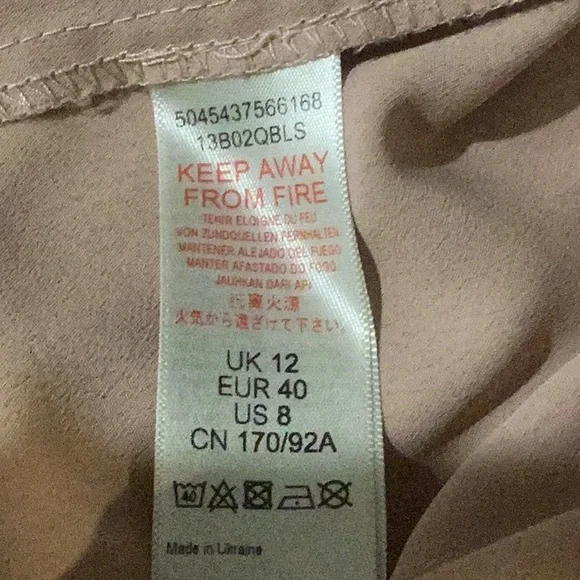 NWOT Topshop Blush Blouse w/ Chantilly Lace Front - Picture 9 of 9